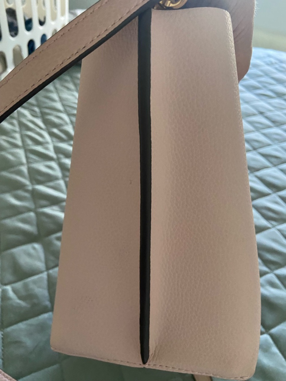 Tory Burch Blush Tote with Orange Tag Accent - Picture 9 of 12
